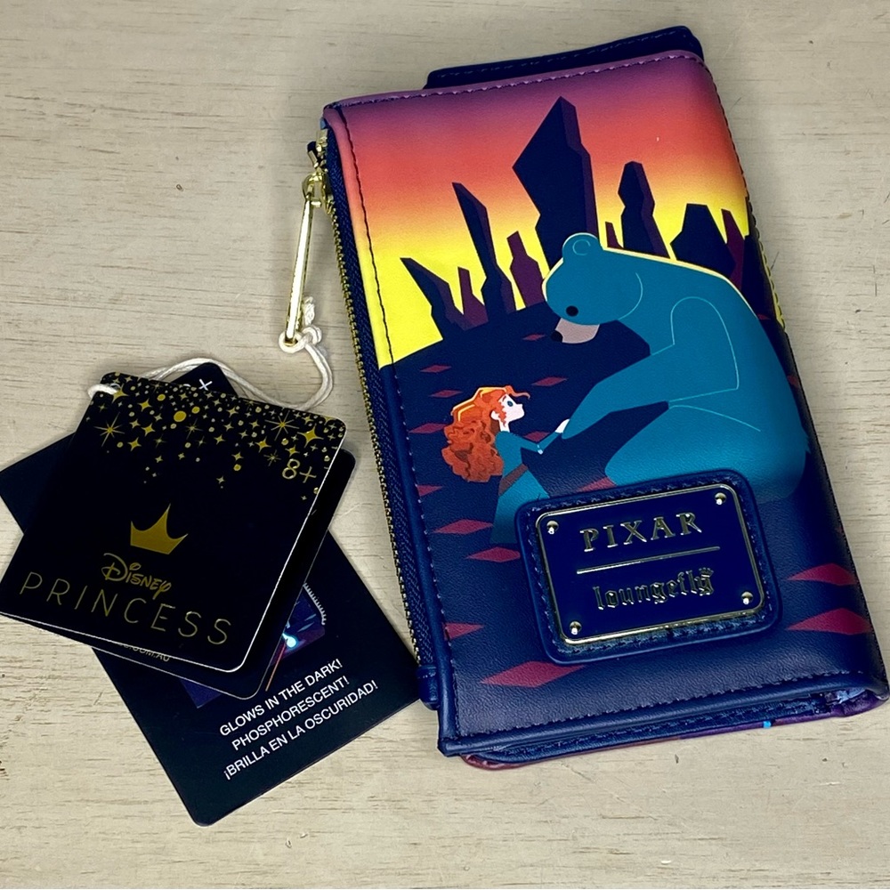 Loungefly Wallet Disney Pixar Brave Princess Merida Castle Series Flap Authentic